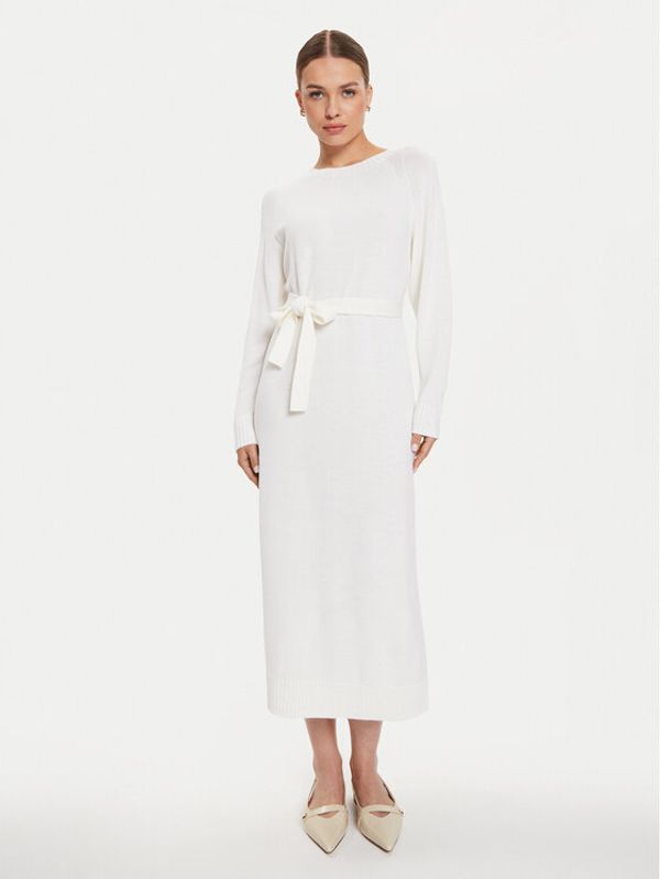 Max Mara Leisure Max Mara Leisure Džemper haljina Scrivia 24263260 Bijela Regular Fit