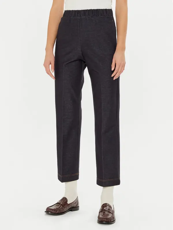Max Mara Leisure Max Mara Leisure Hlače Quiete 2426786048600 Tamnoplava Regular Fit