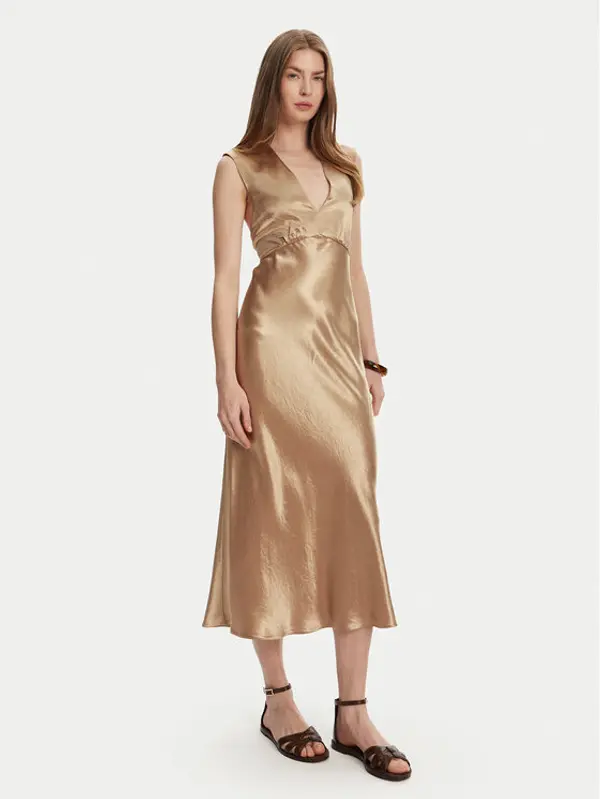 Max Mara Leisure Max Mara Leisure Koktel haljina Glizia 2516221048 Smeđa Regular Fit