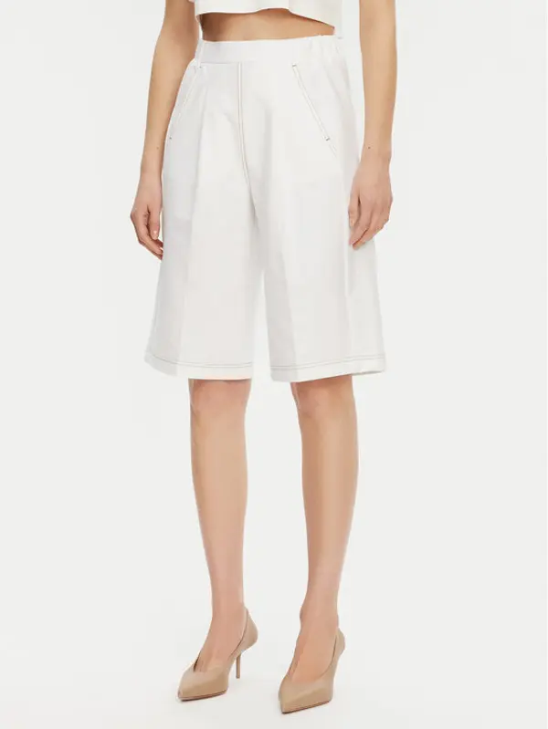 Max Mara Leisure Max Mara Leisure Kratke hlače Texas 2516781027650 Bijela Regular Fit