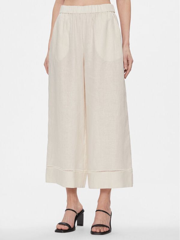 Max Mara Leisure Max Mara Leisure Kulot Brama 2416131048 Écru Relaxed Fit