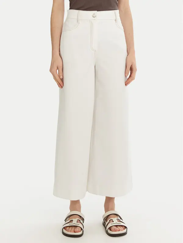 Max Mara Leisure Max Mara Leisure Kulot Fausto 2516781037 Bijela Regular Fit