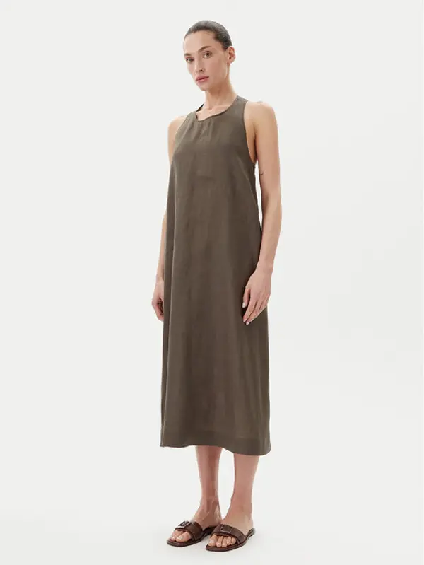 Max Mara Leisure Max Mara Leisure Ljetna haljina Douglas 2516221018 Zelena Relaxed Fit