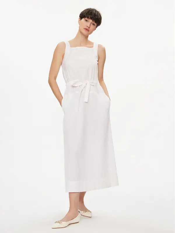 Max Mara Leisure Max Mara Leisure Ljetna haljina Panfilo 2416221068 Bijela Regular Fit