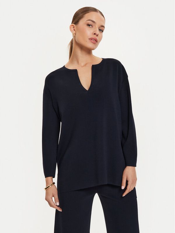 Max Mara Leisure Max Mara Leisure Majica Sottile 24263660 Tamnoplava Relaxed Fit