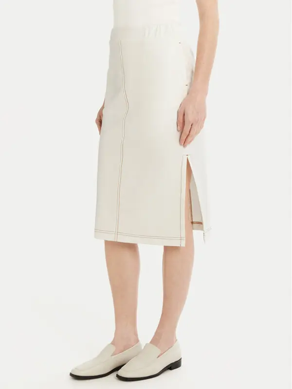 Max Mara Leisure Max Mara Leisure Midi suknja Otto 2516771017 Bijela Regular Fit
