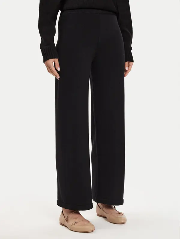 Max Mara Leisure Max Mara Leisure Pletene hlače Epopea 24263360 Crna Relaxed Fit