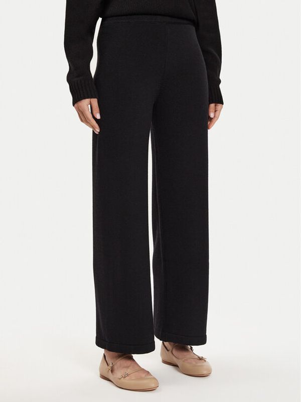 Max Mara Leisure Max Mara Leisure Pletene hlače Epopea 24263360 Crna Relaxed Fit
