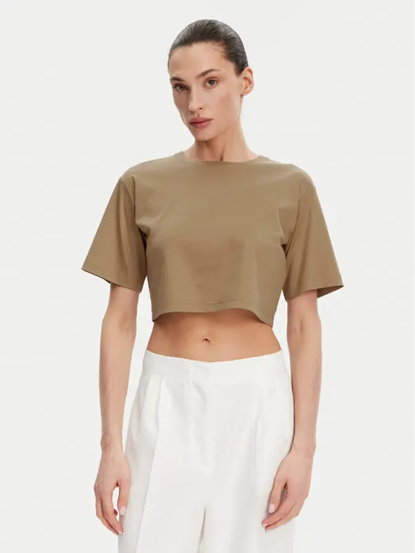 Max Mara Leisure Max Mara Leisure T-shirt 2516941098650 Smeđa Regular Fit