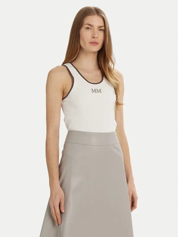 Max Mara Leisure Max Mara Leisure Top Sax 2516941027 Bijela Slim Fit
