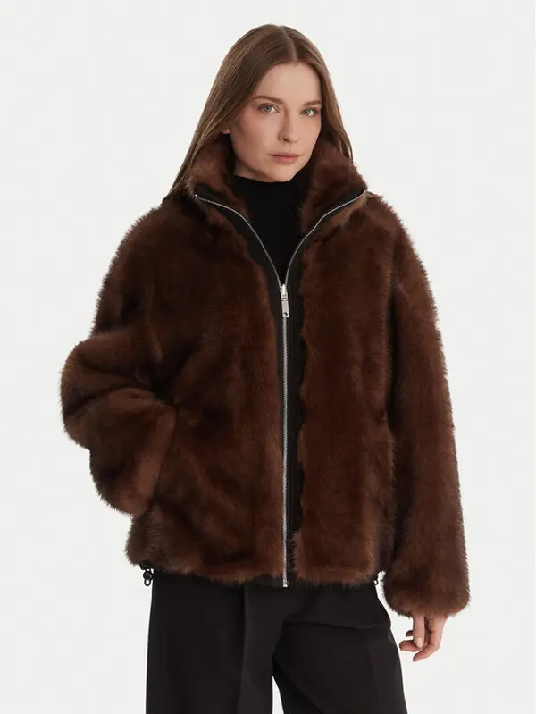 Max&Co. MAX&Co. Krzno Azoto 2526086014200 Smeđa Regular Fit