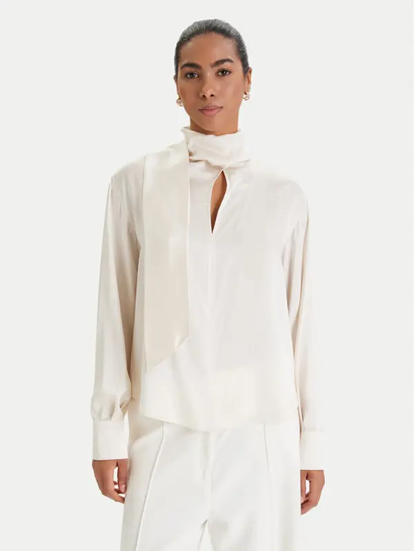 MAX&Co. MAX&Co. Majica Pascia 2616111051200 Écru Regular Fit