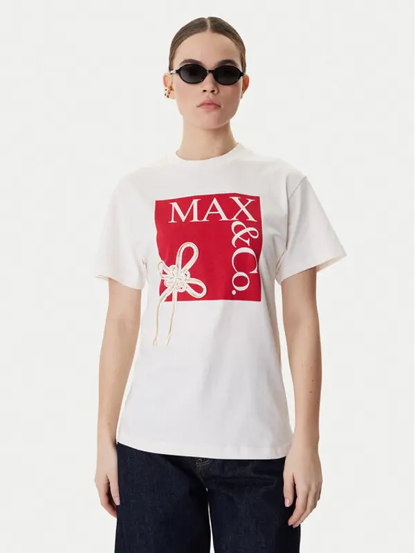 MAX&Co. MAX&Co. T-shirt Mcivolare 2618971016200 Écru Regular Fit