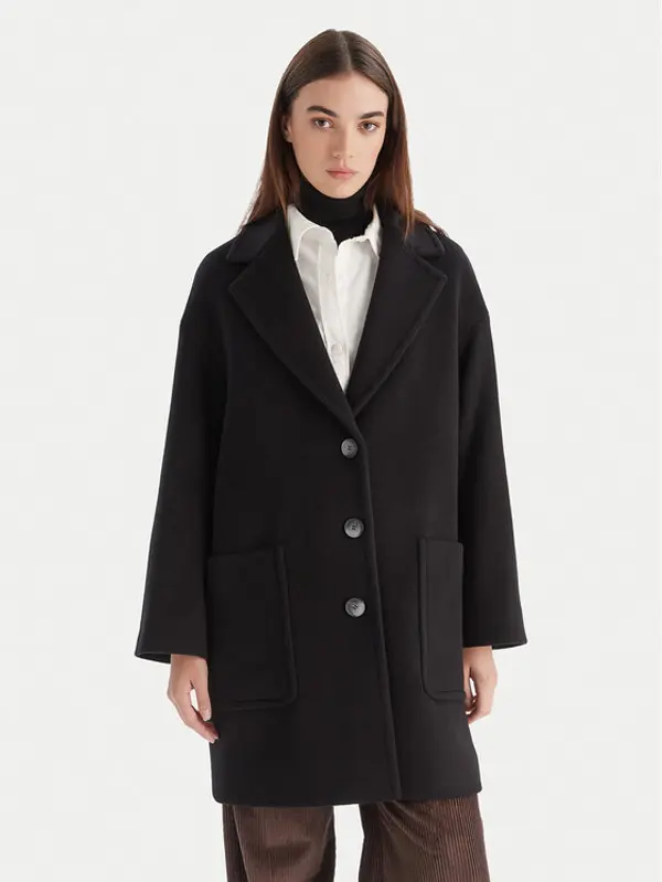 MAX&Co. MAX&Co. Vuneni kaput 2526016023200 Crna Regular Fit