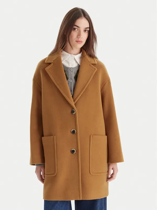 MAX&Co. MAX&Co. Vuneni kaput 2526016023200 Smeđa Regular Fit
