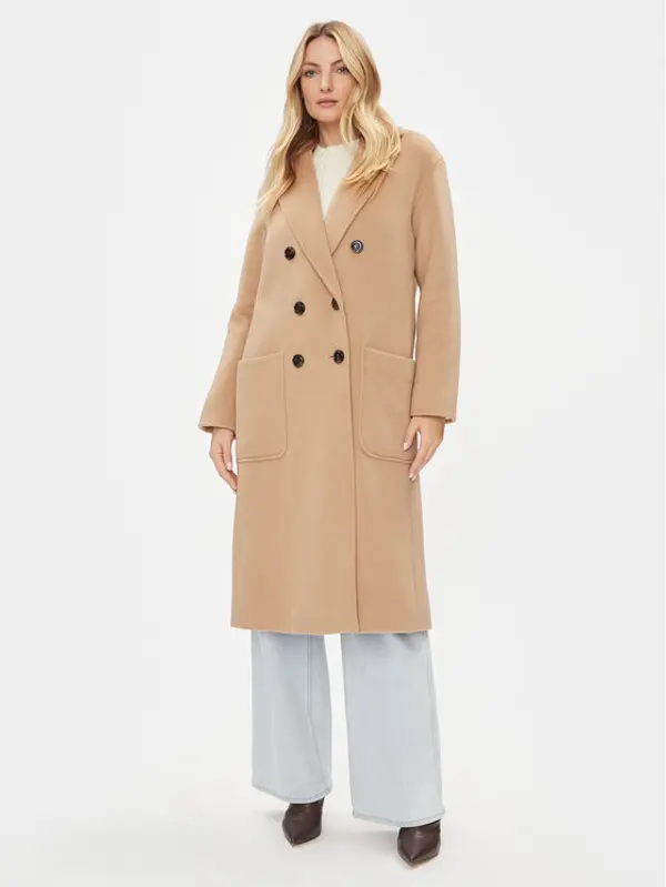 Max&Co. MAX&Co. Vuneni kaput Elemento 70140523 Bež Relaxed Fit