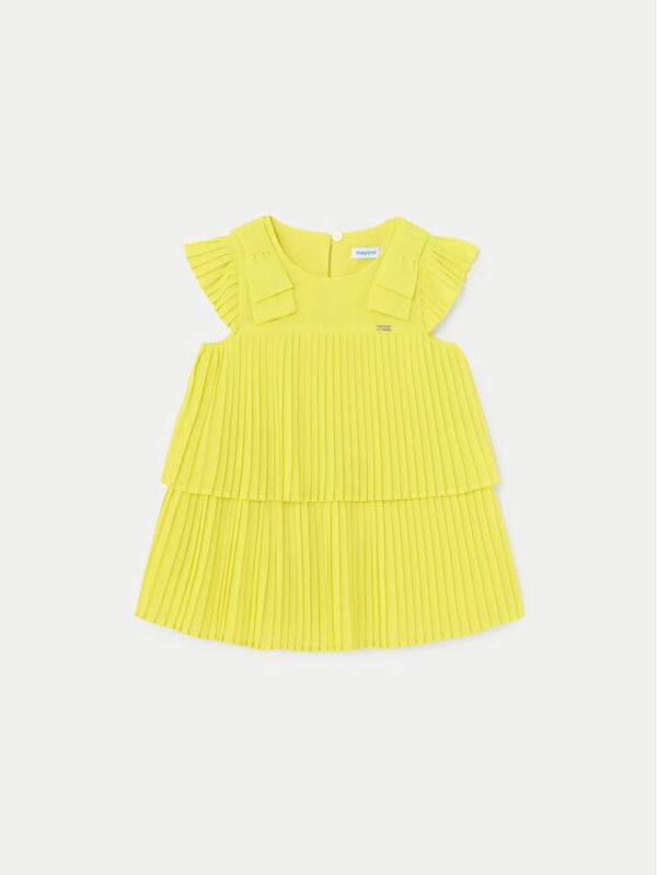 Mayoral Mayoral Elegantna haljina 1911 Žuta Regular Fit