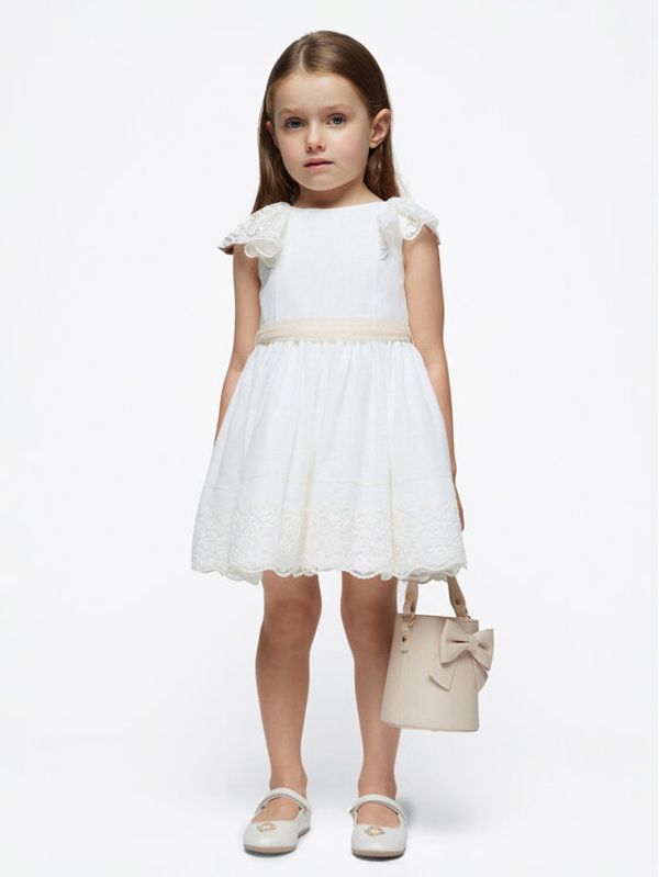 Mayoral Mayoral Elegantna haljina 3914 Écru Regular Fit