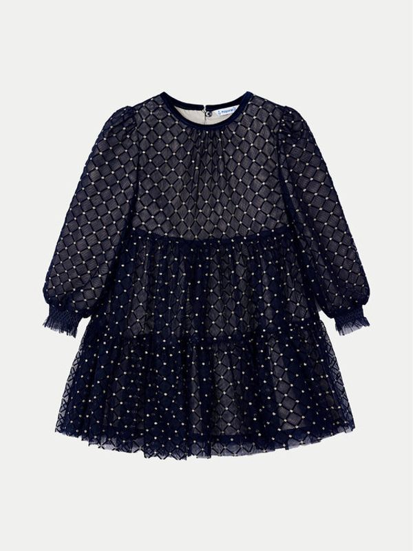 Mayoral Mayoral Elegantna haljina 4910 Tamnoplava Regular Fit