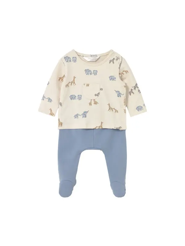 Mayoral Mayoral Komplet bluze i štrampli 2567 Svijetloplava Regular Fit