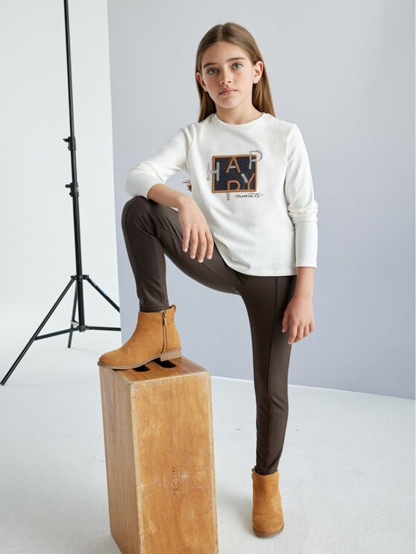 Mayoral Mayoral Leggings 7750 Smeđa Slim Fit