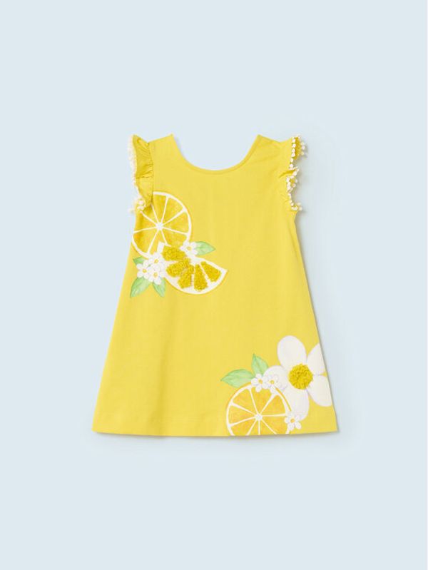 Mayoral Mayoral Ljetna haljina 1974 Žuta Regular Fit