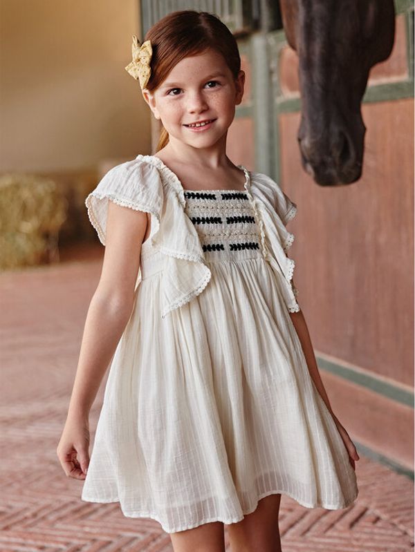 Mayoral Mayoral Ljetna haljina 3926 Écru