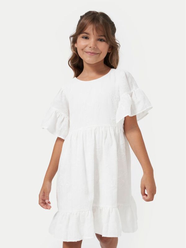 Mayoral Mayoral Ljetna haljina 6950 Bijela Relaxed Fit