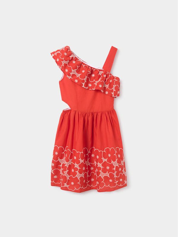 Mayoral Mayoral Ljetna haljina 6963 Crvena Regular Fit