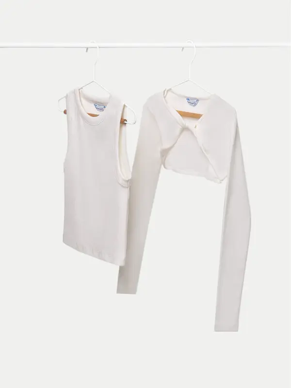 Mayoral Mayoral Majica 6150 Écru Regular Fit