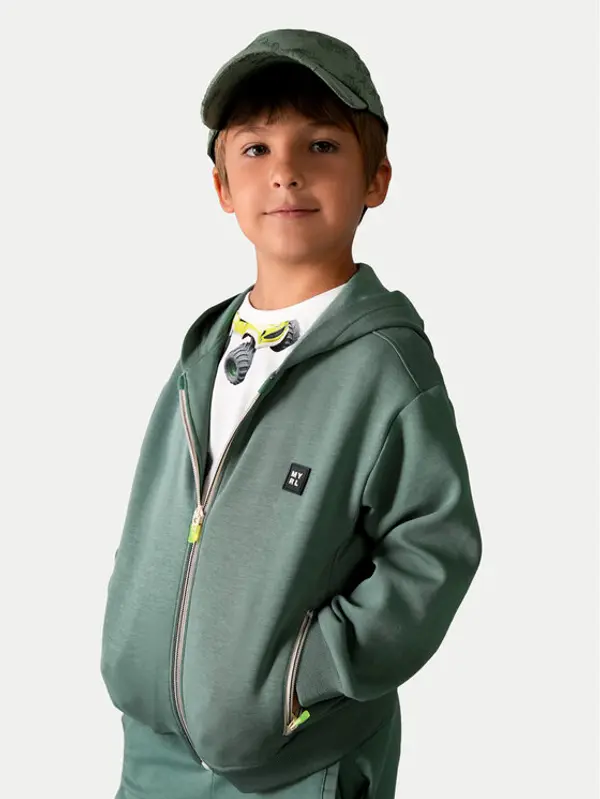 Mayoral Mayoral Majica dugih rukava 3442 Zelena Regular Fit
