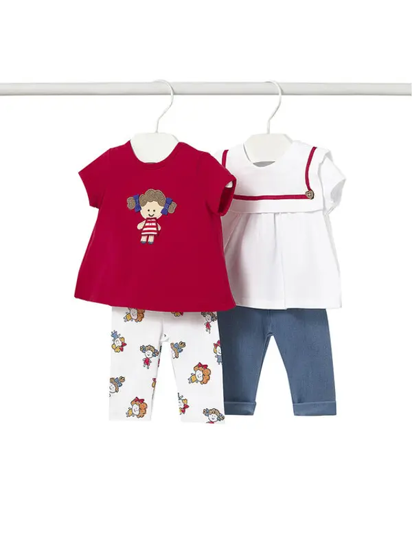 Mayoral Mayoral Set 2 majice i kratke hlače 1736 Šarena Regular Fit