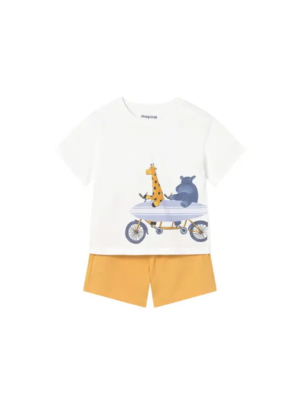 Mayoral Mayoral Set majica i hlače 1670 Žuta Regular Fit