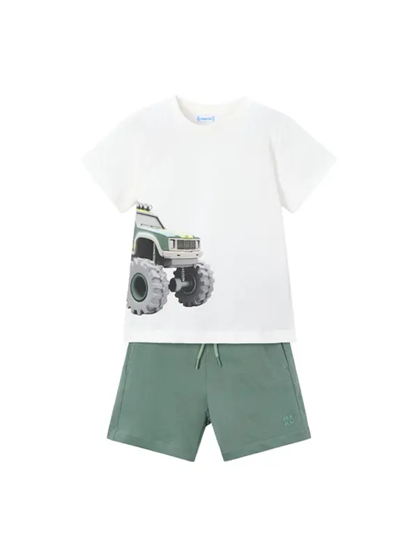 Mayoral Mayoral Set majica i hlače 3605 Bijela Regular Fit