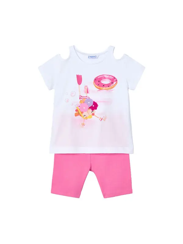 Mayoral Mayoral Set majica i hlače 3708 Ružičasta Regular Fit
