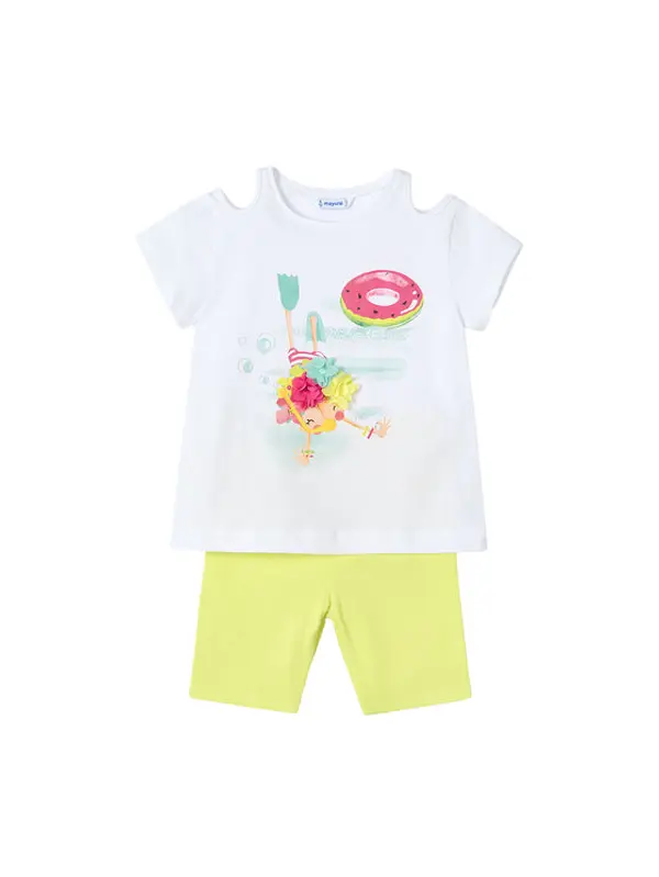 Mayoral Mayoral Set majica i hlače 3708 Žuta Regular Fit
