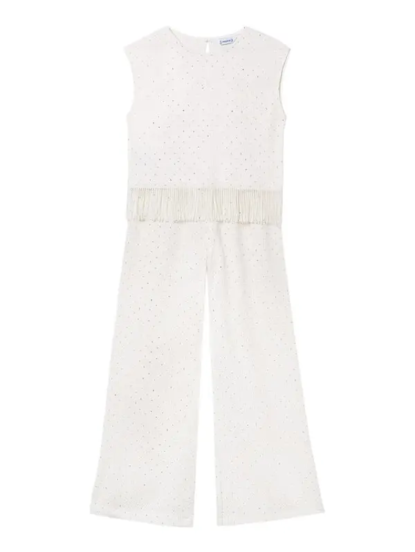 Mayoral Mayoral Set majica i hlače 6558 Écru Relaxed Fit