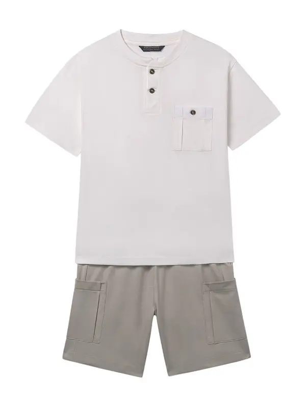 Mayoral Mayoral Set majica i hlače 6686 Bež Regular Fit