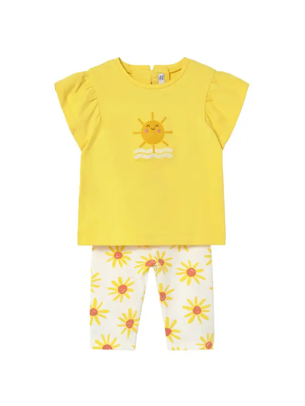 Mayoral Mayoral Set majica i leggins 1751 Žuta Regular Fit