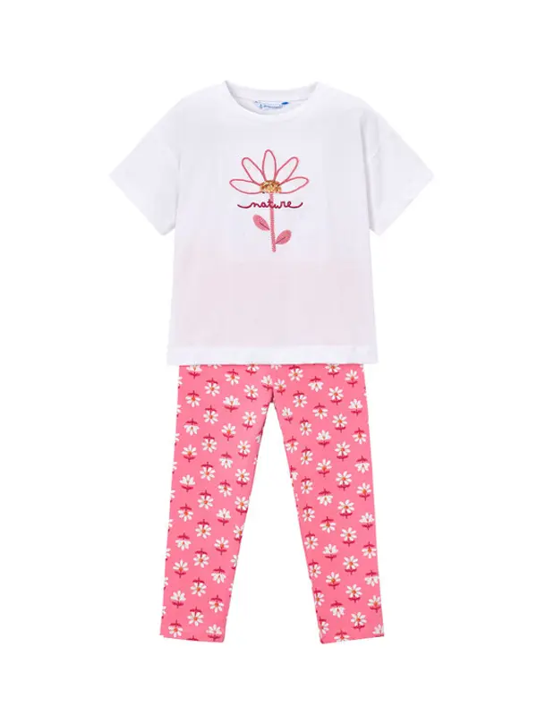 Mayoral Mayoral Set majica i leggins 3727 Ružičasta Regular Fit