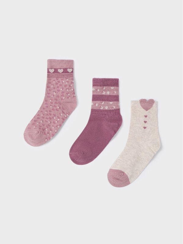 Mayoral Mayoral Set od 3 para dječjih visokih čarapa 10808 Ružičasta