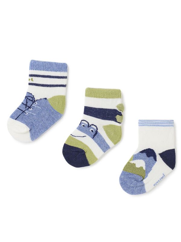 Mayoral Mayoral Set od 3 para dječjih visokih čarapa 9.656 Zelena Regular Fit