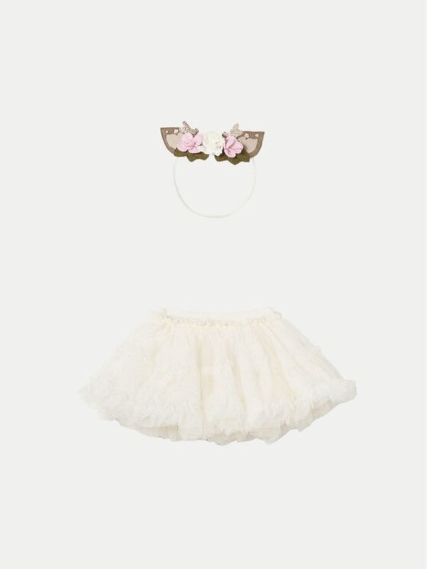 Mayoral Mayoral suknja od tila 2803 Écru Regular Fit