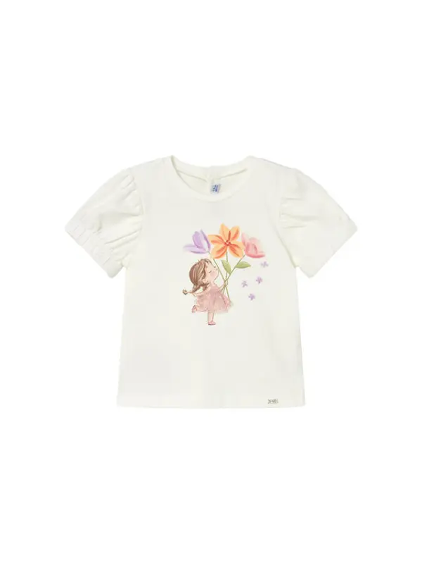 Mayoral Mayoral T-shirt 1078 Écru Regular Fit