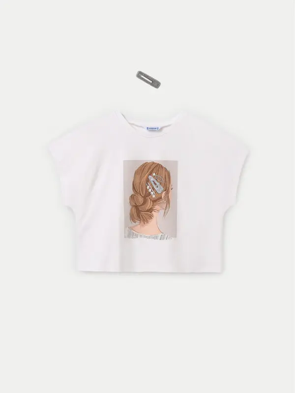 Mayoral Mayoral T-shirt 6021 Écru Relaxed Fit
