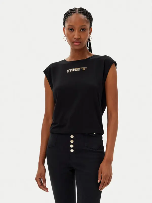 MET MET Majica M10 304TP Crna Regular Fit
