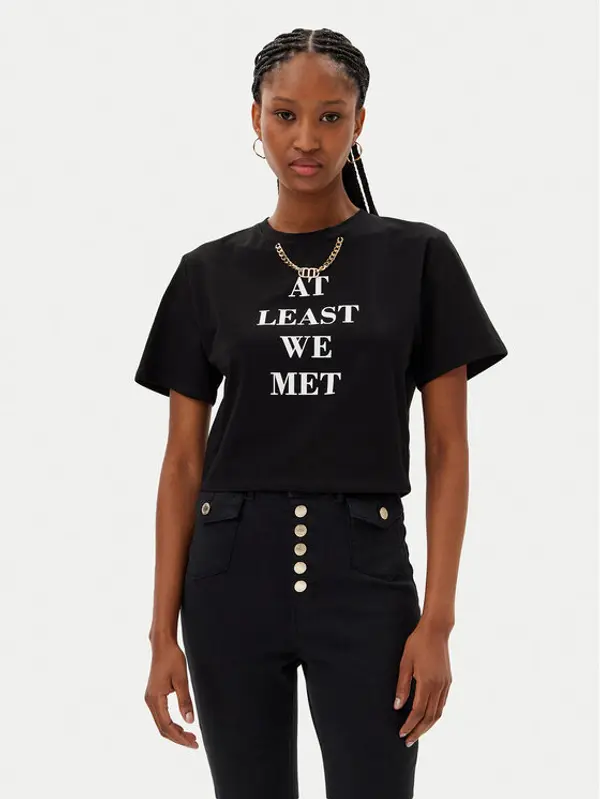 MET MET T-shirt M10 261TS Crna Regular Fit
