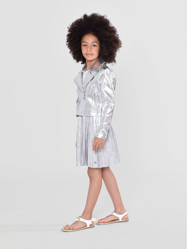 MICHAEL KORS KIDS MICHAEL KORS KIDS Jakna od imitacije kože R16123 S Srebrna Regular Fit