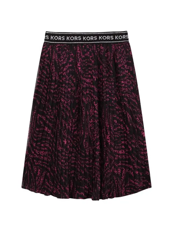 MICHAEL KORS KIDS MICHAEL KORS KIDS Plesirana suknja R13121 S Crna Regular Fit