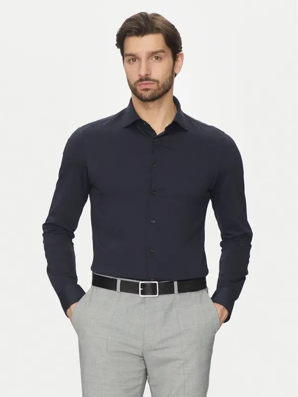 Michael Kors Michael Kors Košulja MD0MD91498 Tamnoplava Slim Fit